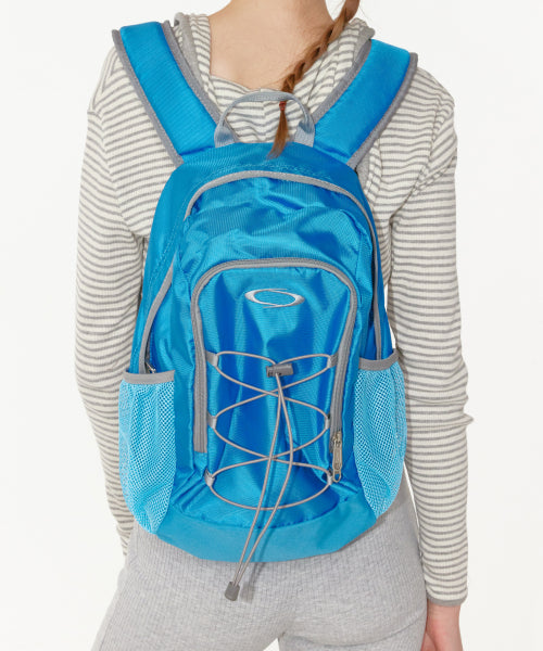 STRING MESH POCKET BACKPACK - 2 COLORS BLUE