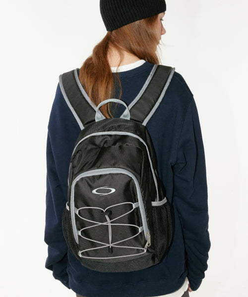 STRING MESH POCKET BACKPACK - 2 COLORS BLACK