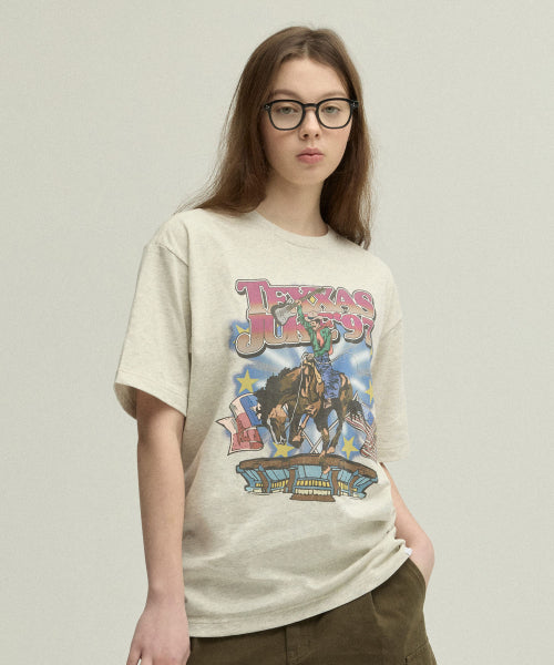 TEXAS COWBOY JAM T-SHIRT - 2 COLORS OATMEAL