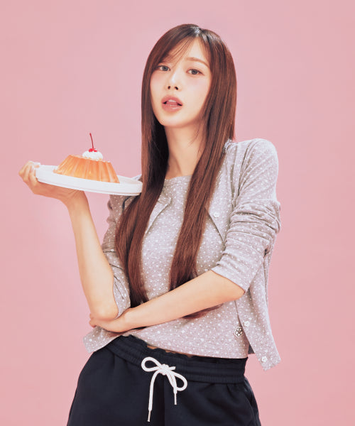 BASIC COTTON ROUND NECK CARDIGAN #GISELLE同款! AS SHOWN