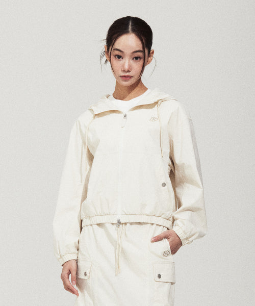 NYLON HOOD WINDBREAKER #GISELLE同款! - 2 COLORS CREAM