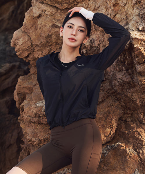 WOMEN PERTEX RUNNING WINDBREAKER #NINGNING同款！ - 4 COLORS BLACK