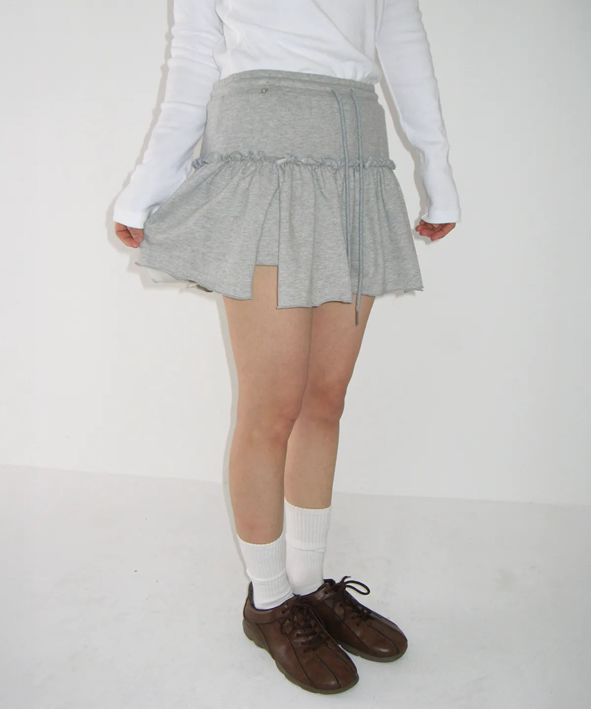 SOFT SHIRRING PANTSKIRT - 3 colors