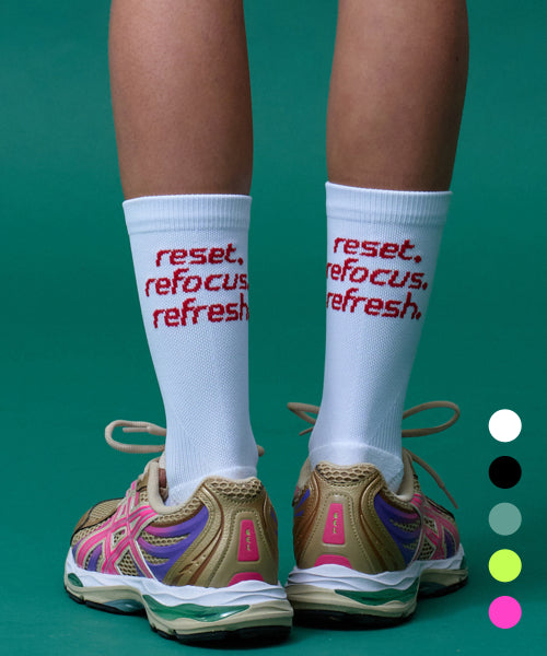 FLOW RUNNING CREW SOCKS - 5 COLORS AS SHOWN