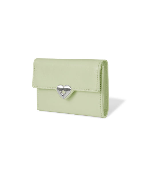 HEARTY FLAP WALLET PISTACHIO - 3 COLORS AS SHOWN