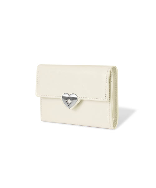 HEARTY FLAP WALLET VANILLA AS SHOWN
