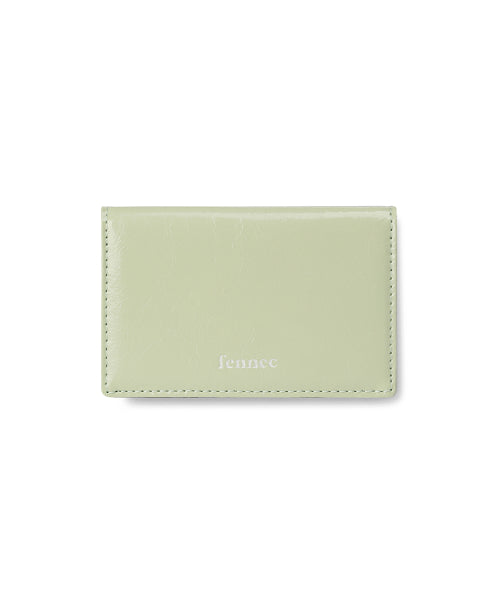 CRINKLE SOFT CARD CASE PISTACHIO AS SHOWN