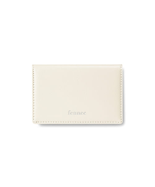 CRINKLE SOFT CARD CASE VANILLA AS SHOWN