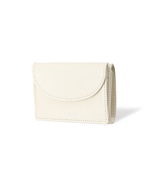CRINKLE HALFMOON MINI WALLET VANILLA AS SHOWN