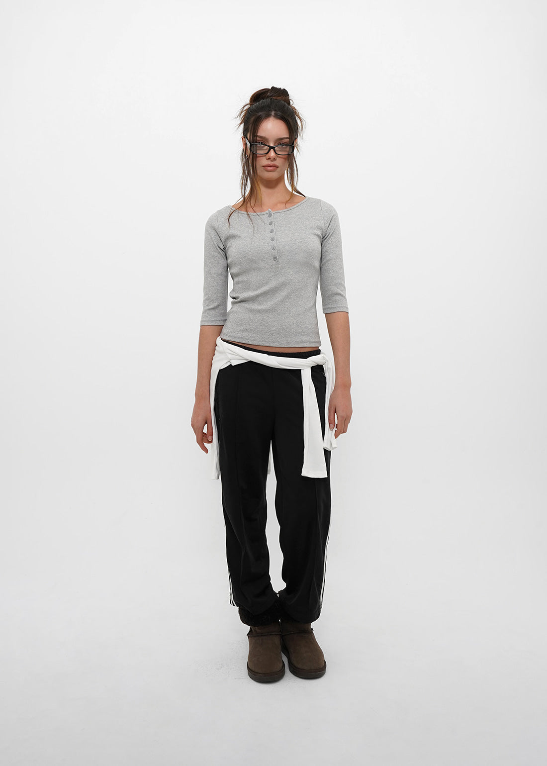 STRETCH STANDARD HENLEY NECK 3/4 SLEEVE TEE 8