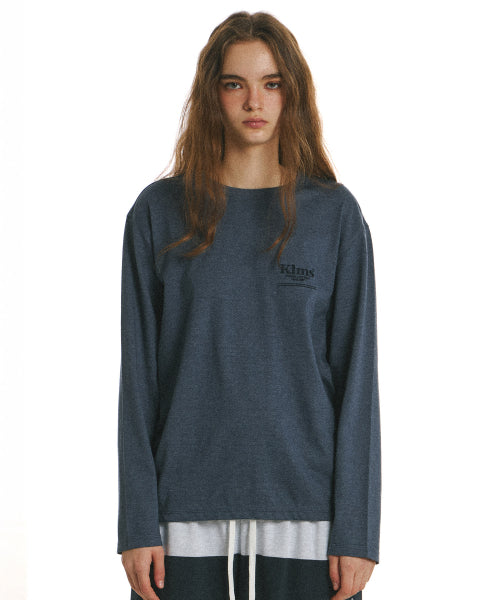 MINI BAM LINE LOGO LONG SLEEVE T-SHIRT - 3 COLORS NAVY