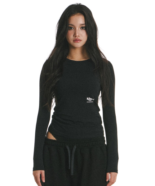 LINE LONG SLEEVE T-SHIRT BLACK