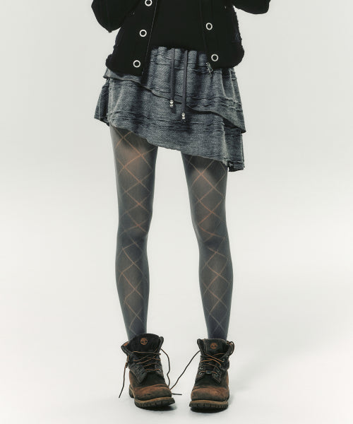 TWIST FRILL SKIRT BLACK - 2 COLORS