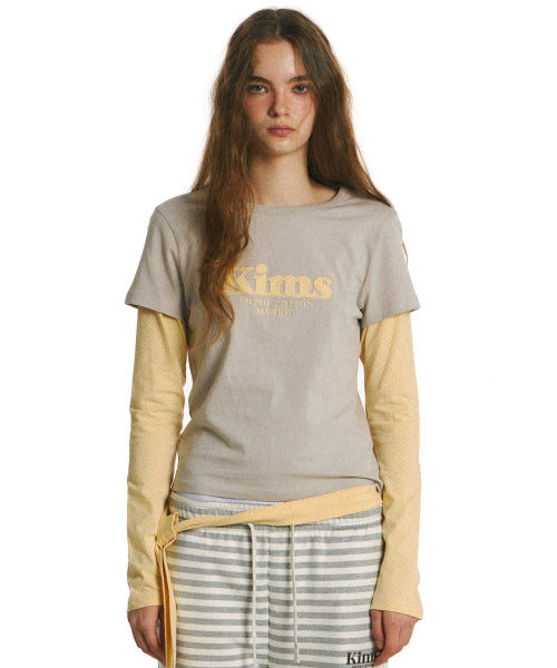 MINI SLEEVE LONG SLEEVE T-SHIRT - 3 COLORS YELLOW