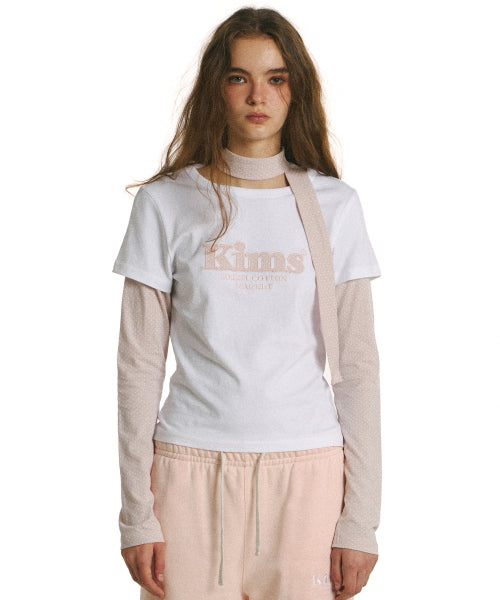 MINI SLEEVE LONG SLEEVE T-SHIRT - 3 COLORS PINK