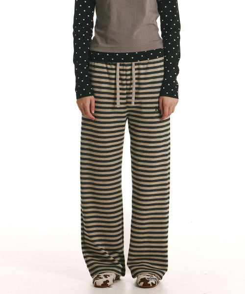 STRIPE PANTS - 2 COLORS BEIGE