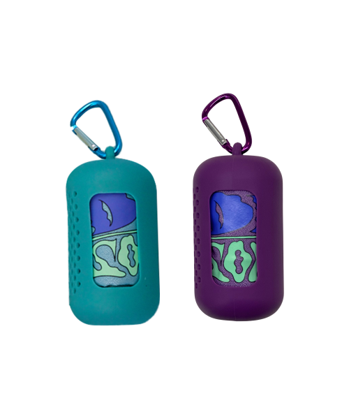 2-PACK MICROFIBER SPORTS TOWEL CARABINER SET - 2 COLORS BLUE
