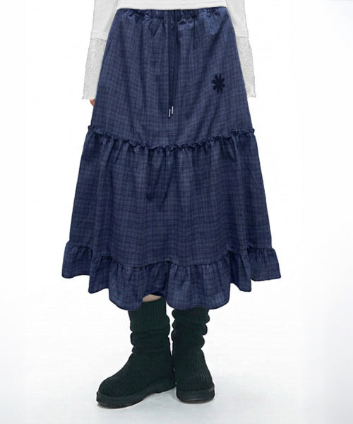 TEE SKIRT LONG - 2 COLORS BLUE
