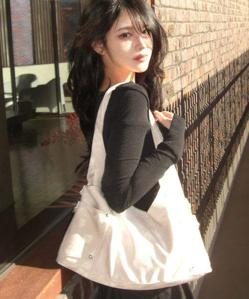 MAREN MIDDLE SHOULDER BAG - 6 COLORS DOT IVORY