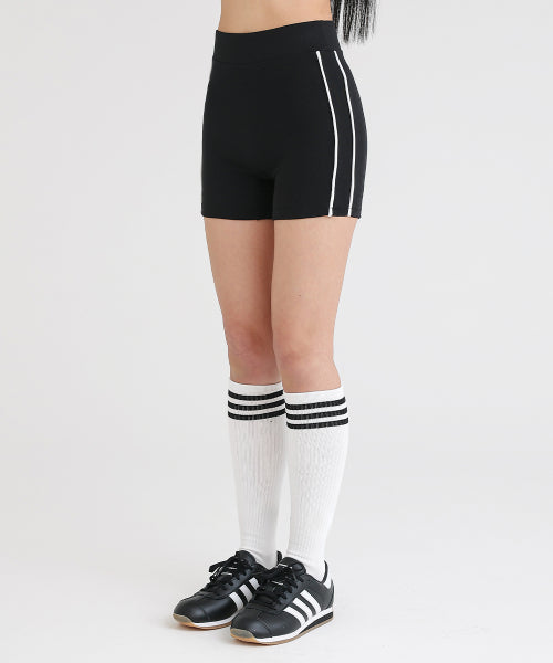 WOMEN PIPING SHORTS BLACK