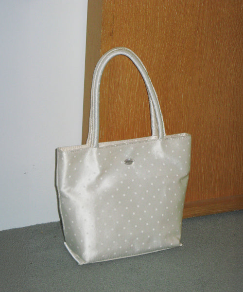 DOT SATIN MINI TOTE BAG - 2 colors IVORY