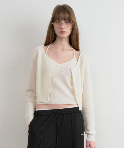 HALTER CARDIGAN SET - 4 colors #WONYOUNG同款! IVORY