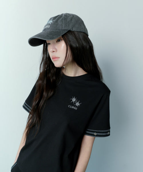 STRIPE SHORT SLEEVE TEE - 2 COLORS CHARCOAL