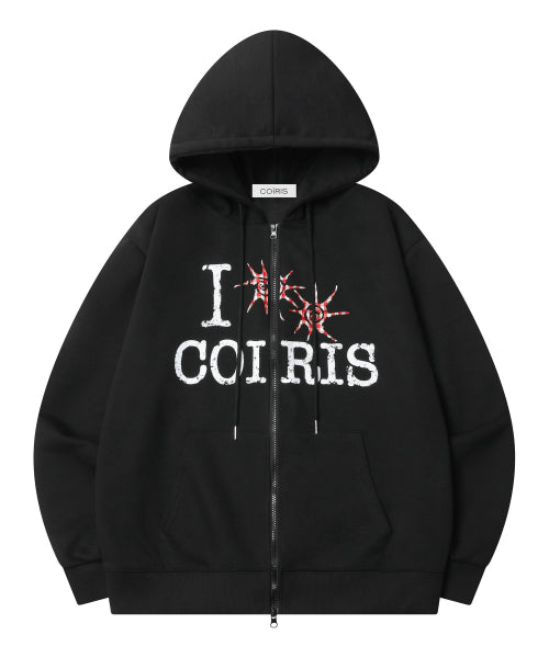 TEE LOGO HOODIE UNISEX BLACK