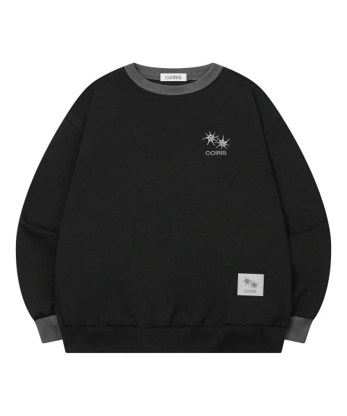 SMALL LOGO CONTRAST SWEATSHIRT UNISEX - 2 COLORS BLACK