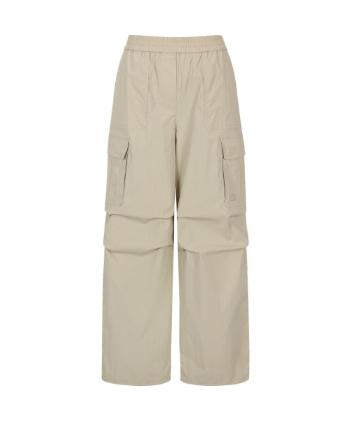 FRESHVENT WOMEN WIDE CARGO PANTS #NINGNING同款！ - 4 COLORS BEIGE
