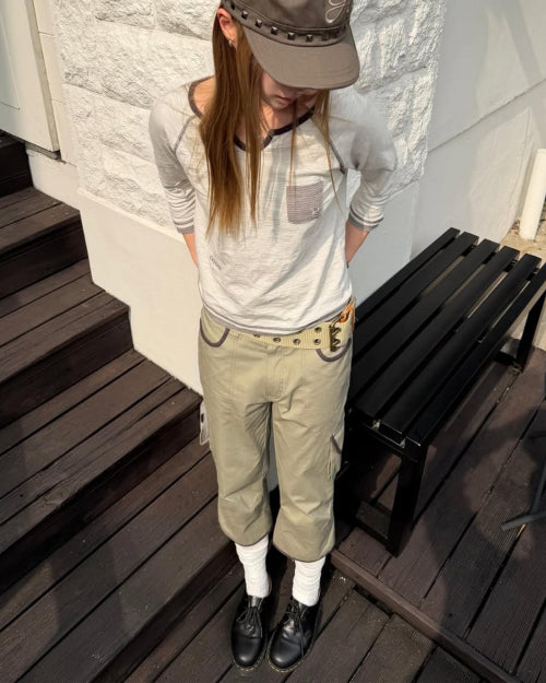CAPRI CARGO PANTS - 2 COLORS KHAKI