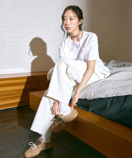 CURVED FIT PANTS #GISELLE同款! - 2 COLORS CREAM