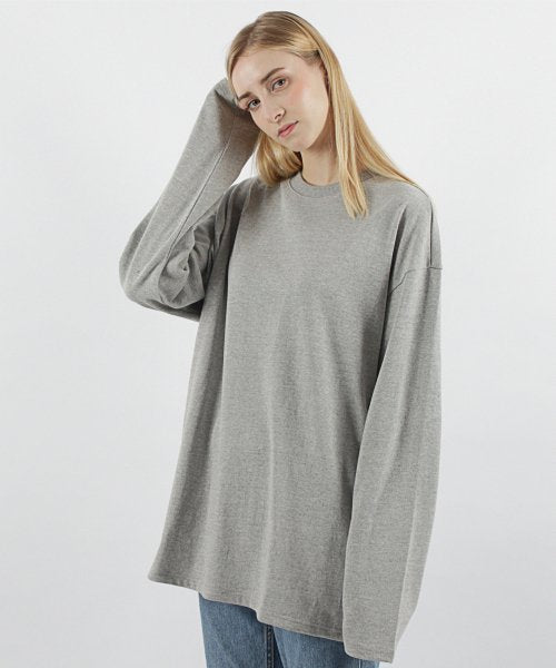 LONG SLEEVE OVERFIT TEE - 2 COLORS GREY