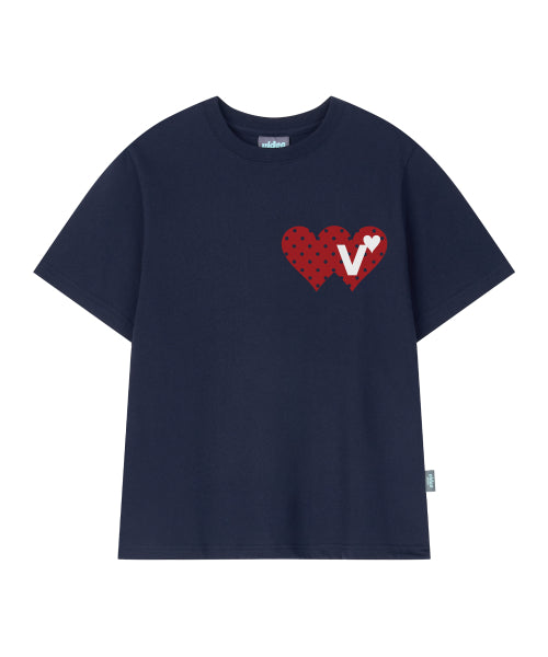 DOUBLE HEART TEE - 6 COLORS