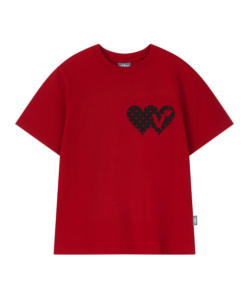 DOUBLE HEART TEE - 6 COLORS