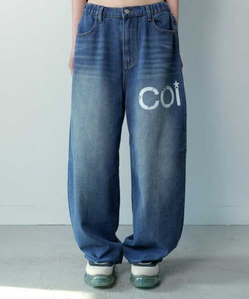 SIDE TEE LOGO PANTS UNISEX BLUE