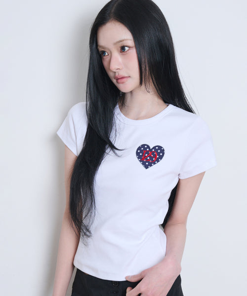 129 DOT FITTED T-SHIRT - 4 COLORS WHITE