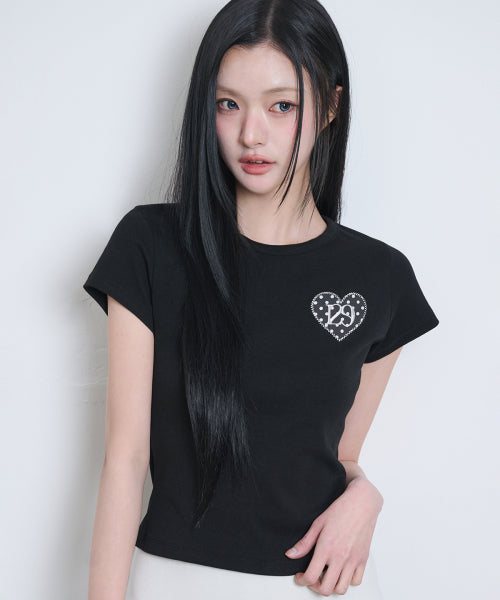 129 DOT FITTED T-SHIRT - 4 COLORS BLACK