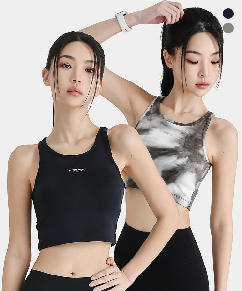 COTTON-LIKE SNOW RUNNING CROP TOP - 2 COLORS NAVY