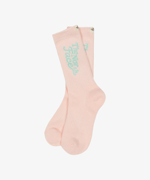 LETTERING SOCKS SOFT PINK
