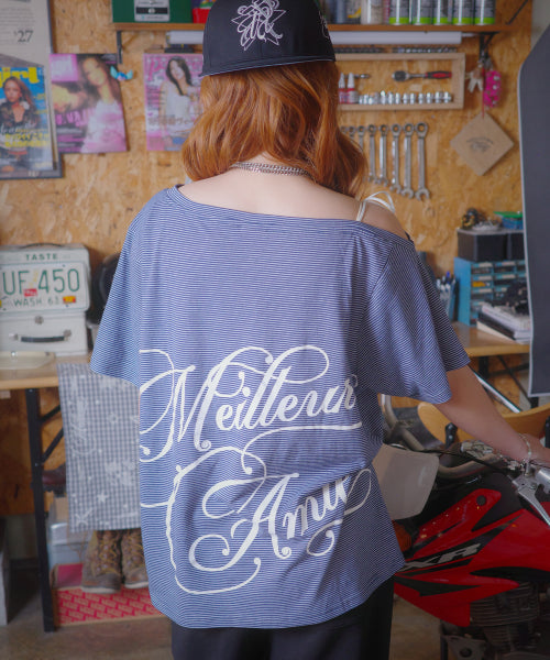 TNSW KNOT OFF SHOULDER BLUE - 2 COLORS