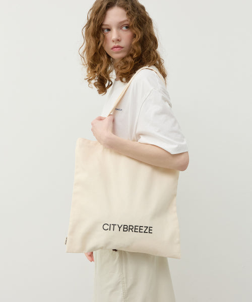 CITY LOGO BASIC ECO BAG NAVY - 2 COLORS IVORY