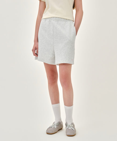 W REGULAR LOGO SWEAT SHORTS LIGHT HEATHER - 3 COLORS GREY