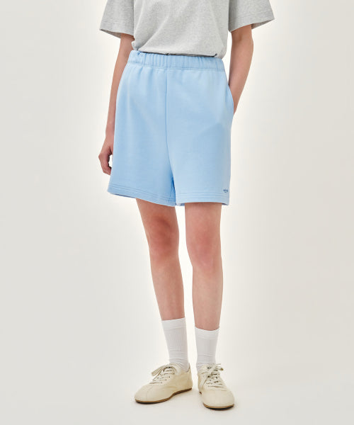 W REGULAR LOGO SWEAT SHORTS - 3 COLORS BLUE