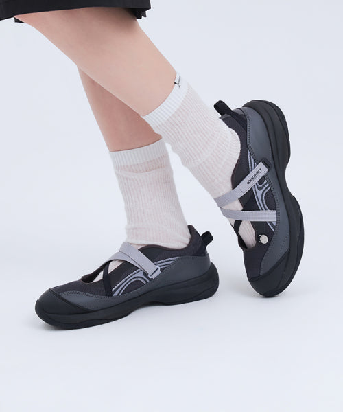 WAVE STRAP SANDALS #NINGNING同款！ - 4 COLORS BLACK