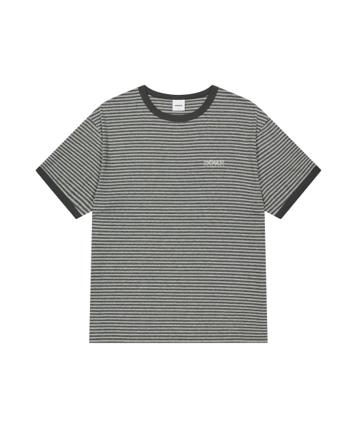 BASIC LOGO STRIPE RINGER TEE - 2 COLORS