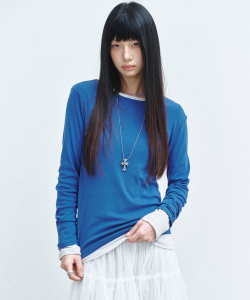 ESSENTIAL ROUND TOP #徐睿知同款! - 6 COLORS BLUE