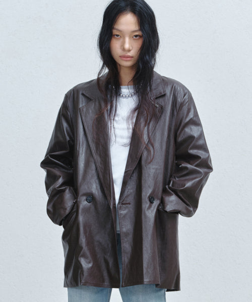 DOUBLE TAILORED JACKET #徐睿知同款! - 3 COLORS BROWN