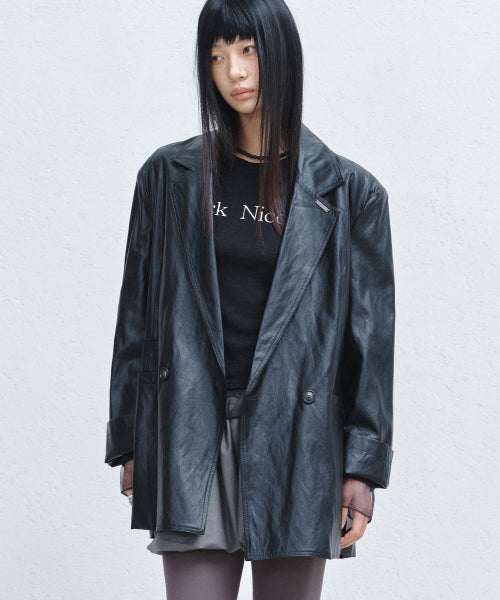 DOUBLE TAILORED JACKET #徐睿知同款! - 3 COLORS BLACK