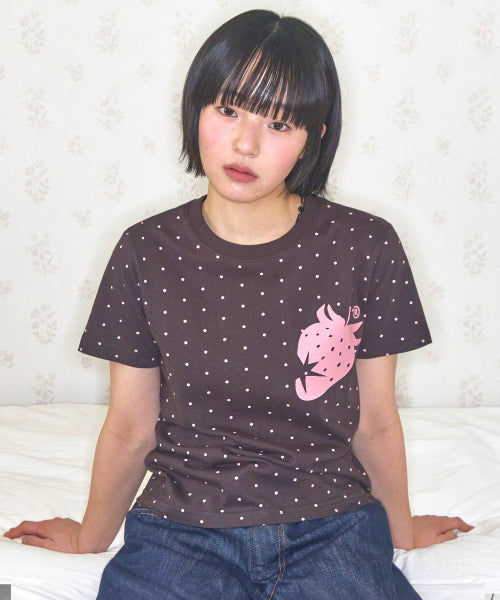 STRAWBERRY DOT TEE - 2 COLORS